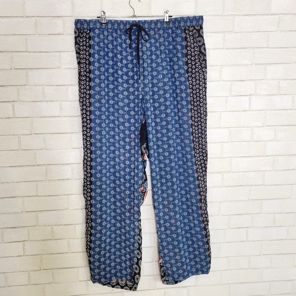 Johnny Was Maera Wide Leg Flowy Drawstring Waist Floral Pants - Picture 2 of 7